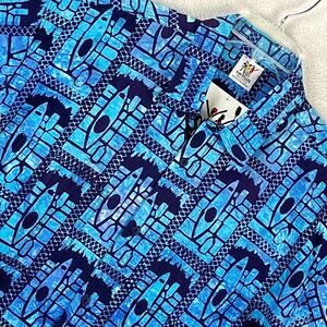 Rum Reggae Hawaiian Camp Shirt Mens XL Blue Beach Outdoors Aloha Tiki Luau Kayak